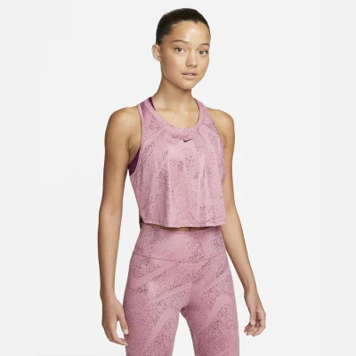 REGATA NIKE ONE DF TANK AOP FEMININA - Rosa