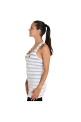 REGATA NIKE PUSH THRU HENLEY FEMININA - Branco/cinza REGATA NIKE PUSH THRU HENLEY FEMININA - Branco/cinza