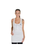 REGATA NIKE PUSH THRU HENLEY FEMININA - Branco/cinza REGATA NIKE PUSH THRU HENLEY FEMININA - Branco/cinza