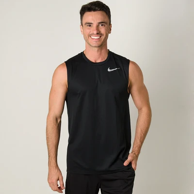 REGATA NIKE SLEEVELESS RUNNING MASCULINA - Preto REGATA NIKE SLEEVELESS RUNNING MASCULINA - Preto