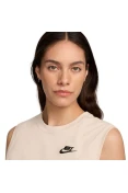 REGATA NIKE SPORTSWEAR ESSENTIAL CLUB FEMININA - Bege