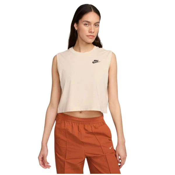 REGATA NIKE SPORTSWEAR ESSENTIAL CLUB FEMININA - Bege