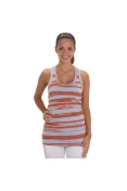 REGATA NIKE STRETCH RIB FEMININA - Cinza/laranja