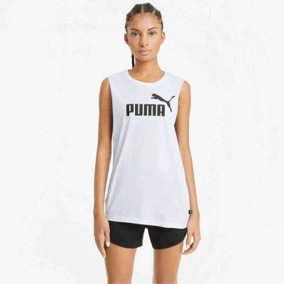 REGATA PUMA ESSENTIALS LOGO TANK FEMININA - Branco