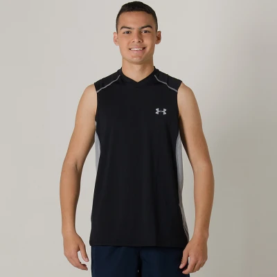 REGATA UNDER ARMOUR RAID MASCULINA - Preto/cinza