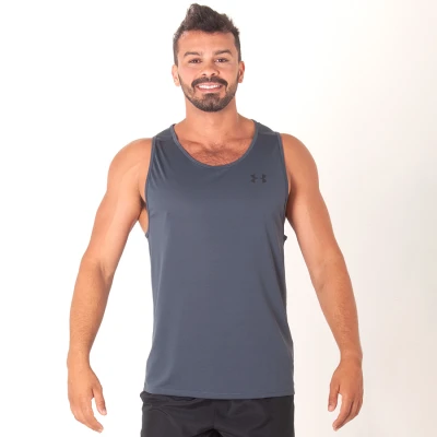 REGATA UNDER ARMOUR TECH 2.0 MASCULINA - Chumbo
