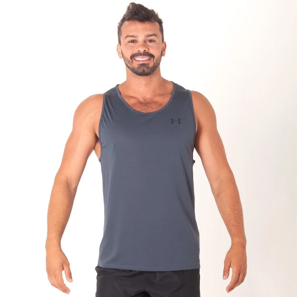 REGATA UNDER ARMOUR TECH 2.0 MASCULINA - Chumbo