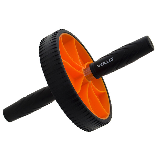 RODA VOLLO PARA EXERCÍCIOS SIMPLES - Preto/laranja