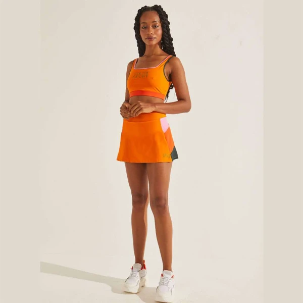 SAIA SHORT COLCCI RECORTES SPORT BEACH FEMININA - Laranja