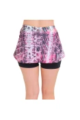 SAIA SHORTS ASICS SKORT FAVORITE FEMININA - Chumbo/branco