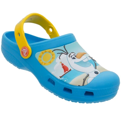 SANDÁLIA CROCS CC OLAF FROZEN CLOG INFANTIL - Azul celeste/amarelo