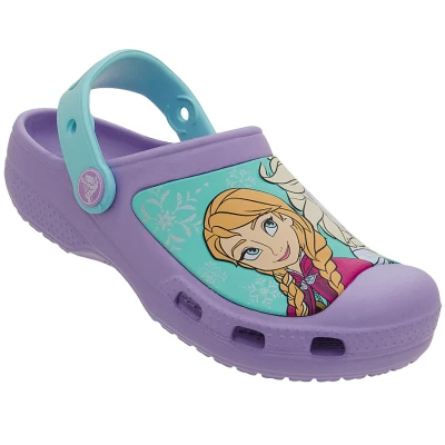 SANDÁLIA CROCS FROZEN CLOG INFANTIL - Lilas/azul celeste
