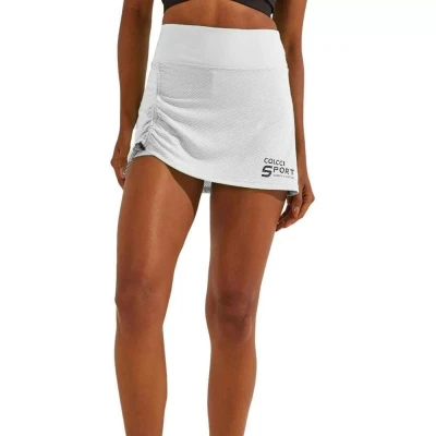 SHORT SAIA COLCCI COM ELÁSTICO REGULÁVEL SPORT RUNNING FEMININO - Branco