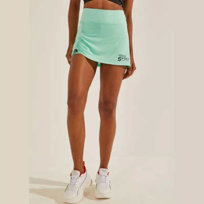 SHORT SAIA COLCCI COM ELÁSTICO REGULÁVEL SPORT RUNNING FEMININO - Verde