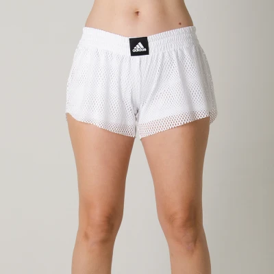 SHORTS ADIDAS 2 EM 1 MESH FEMININO - Branco