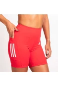 SHORTS ADIDAS 3 LISTRAS C/BOLSO FEMININO - Vermelho
