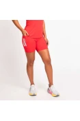 SHORTS ADIDAS 3 LISTRAS C/BOLSO FEMININO - Vermelho