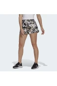 SHORTS ADIDAS FARM AOP FEMININO - Preto/bege SHORTS ADIDAS FARM AOP FEMININO - Preto/bege