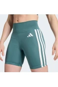 SHORTS ADIDAS LEGGING OPTIME ESSENTIALS 3S FEMININO - Verde/branco