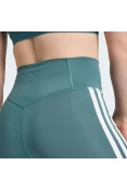 SHORTS ADIDAS LEGGING OPTIME ESSENTIALS 3S FEMININO - Verde/branco