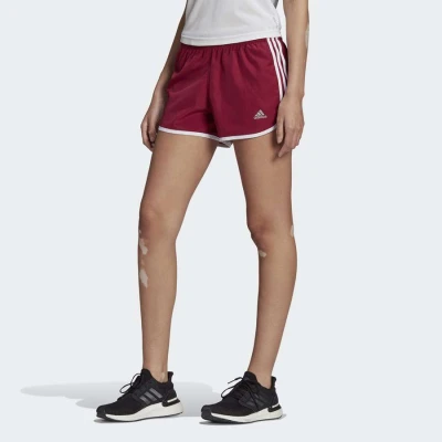 SHORTS ADIDAS MARATHON 20 FEMININO - Bordo/branco