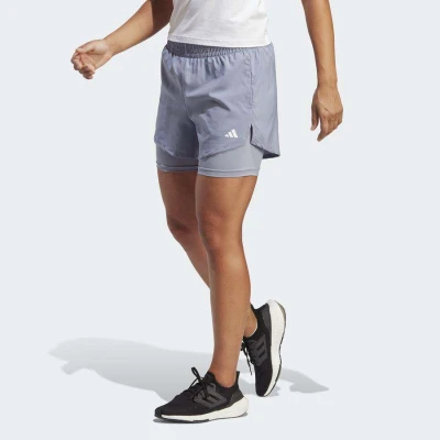 SHORTS ADIDAS MIN 2IN1 SHO FEMININO - Azul SHORTS ADIDAS MIN 2IN1 SHO FEMININO - Azul