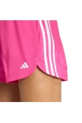 SHORTS ADIDAS PACER 3 LISTRAS FEMININO - Pink/branco