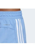 SHORTS ADIDAS PACER 3 LISTRAS KNIT FEMININO - Azul/branco SHORTS ADIDAS PACER 3 LISTRAS KNIT FEMININO - Azul/branco