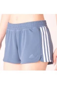SHORTS ADIDAS PACER 3S KNIT FEMININO - Azul/branco