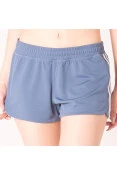 SHORTS ADIDAS PACER 3S KNIT FEMININO - Azul/branco