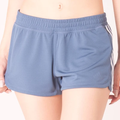 SHORTS ADIDAS PACER 3S KNIT FEMININO - Azul/branco