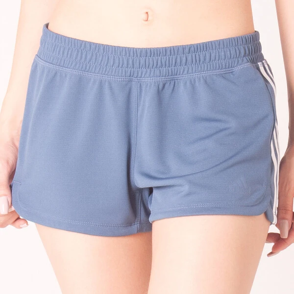 SHORTS ADIDAS PACER 3S KNIT FEMININO - Azul/branco