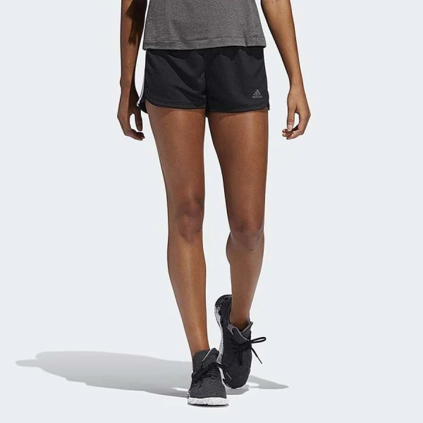 SHORTS ADIDAS PACER 3S KNIT FEMININO - Preto/branco