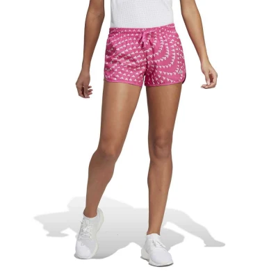 SHORTS ADIDAS RUN IT BRAND LOVE FEMININO - Pink/cinza