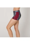 SHORTS ADIDAS SALINAS FEMININO - Preto/bordo