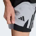 SHORTS ADIDAS TRAINING TECH ESS 2 EM 1 MASCULINA - Cinza/preto SHORTS ADIDAS TRAINING TECH ESS 2 EM 1 MASCULINA - Cinza/preto