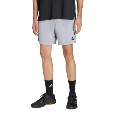 SHORTS ADIDAS TRAINING TECH ESS 2 EM 1 MASCULINA - Cinza/preto