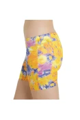 SHORTS ASICS AYAMI STRETCH FEMININO - Amarelo/roxo