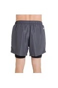 SHORTS ASICS BASIC 2 IN 1 MASCULINO - Grafite/preto