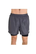 SHORTS ASICS BASIC 2 IN 1 MASCULINO - Grafite/preto