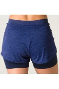 SHORTS ASICS COLOR 2 IN 1 FEMININO - Azul/marinho