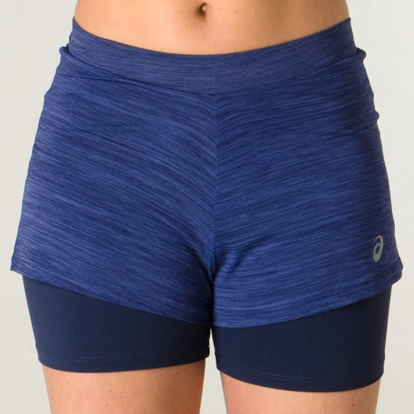 SHORTS ASICS COLOR 2 IN 1 FEMININO - Azul/marinho