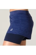 SHORTS ASICS COLOR 2 IN 1 FEMININO - Azul/marinho