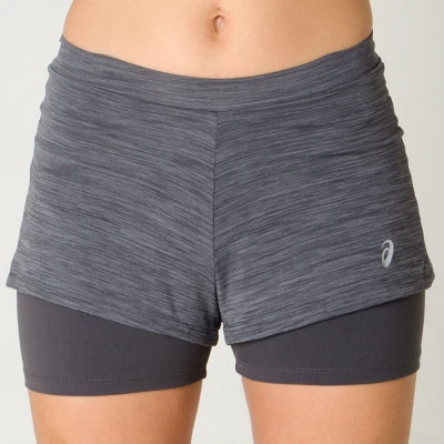 SHORTS ASICS COLOR 2 IN 1 FEMININO - Chumbo SHORTS ASICS COLOR 2 IN 1 FEMININO - Chumbo