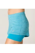 SHORTS ASICS COLOR 2 IN 1 FEMININO - Verde/azul