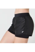 SHORTS ASICS CORE 2IN1 FEMININO - Preto