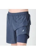 SHORTS ASICS CORE 7 INCHES 2 IN 1 MASCULINO - Marinho