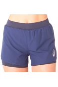 SHORTS ASICS CORE RUNNING 2IN1 FEMININO - Azul SHORTS ASICS CORE RUNNING 2IN1 FEMININO - Azul