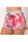 SHORTS ASICS LITE SHOW FEMININO - Cinza/pink
