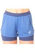 SHORTS ASICS RUNNING BLEND 2IN1 FEMININO - Azul/marinho